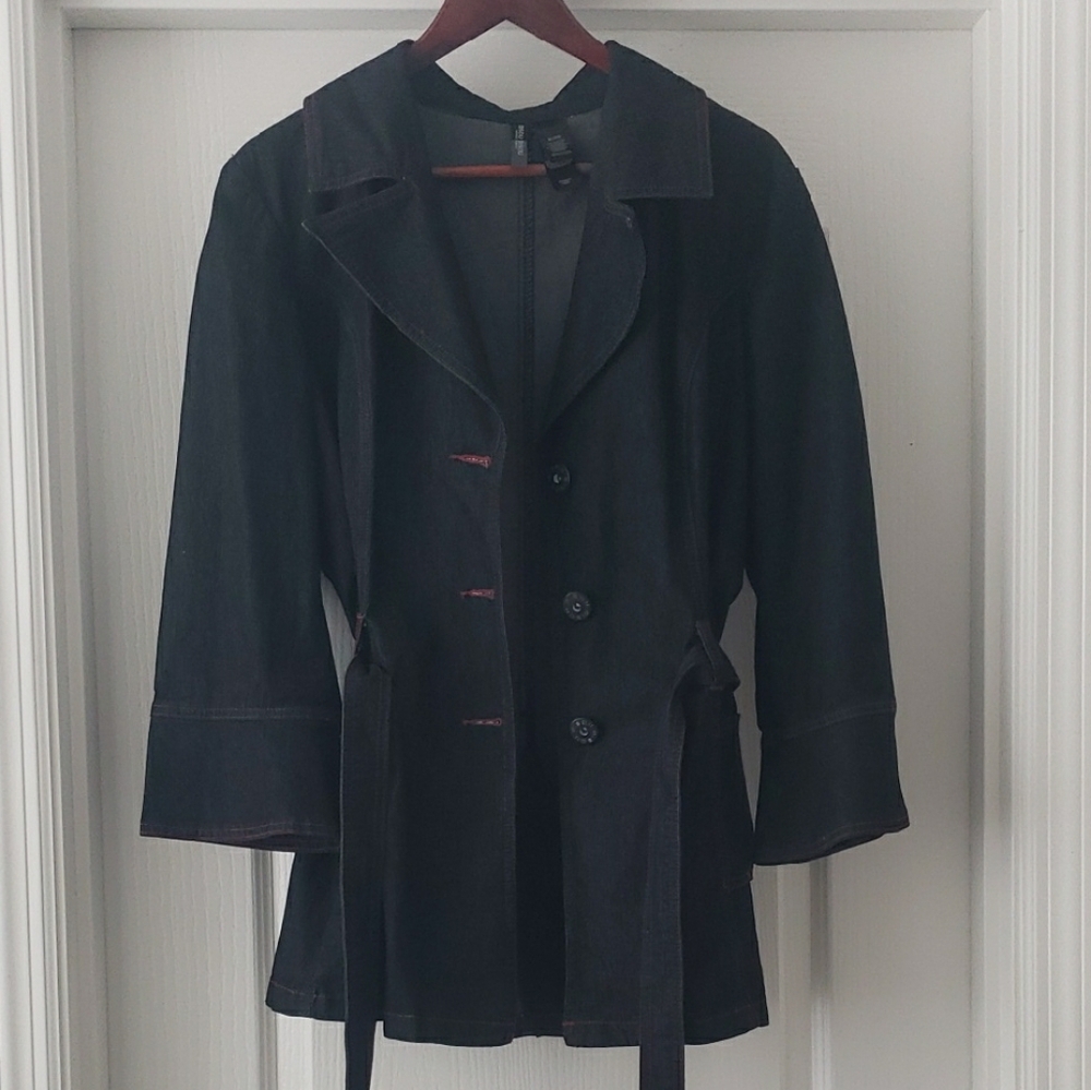 Bisou Bisou Black Trench Coat